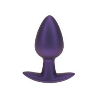 smooth silicone anal plug - medium - 3.1 / 7,9 cm - metallic purple