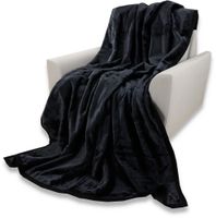 Koc Jednokolorowy Gładki Elway - Czarny