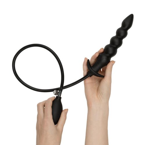 anal collection - inflatable anal plug with pump 20 cm - black na Arena.pl
