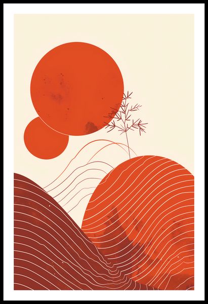 Plakat 53x81cm Ciepło Czerwieni zdjęcie 3