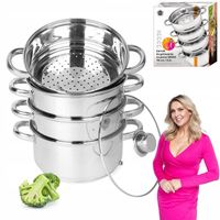 PAROWAR GARNEK do gotowania na PARZE Indukcja Konighoffer Senso 18 cm 5 el