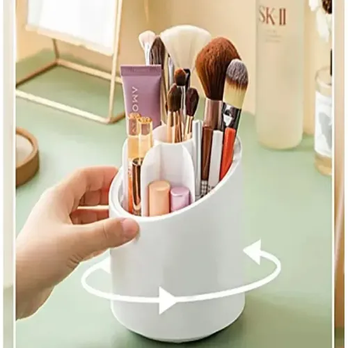 Organizer obrotowy z przykrywką pojemnik na pędzle do makijażu na Arena.pl