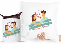 Zestaw Poduszka + Kubek Walentynki Dla Dziewczyny Z Nadrukiem Ze Zdjęciem