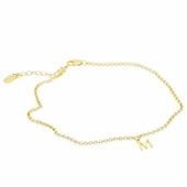 łańcuszek na nogę z literką