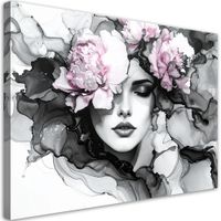 Obraz czarno biały do salonu sypialni, Kobieta 30x20