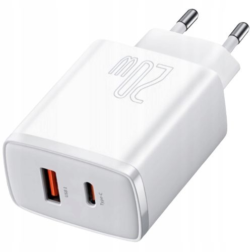 BASEUS SZYBKA ŁADOWARKA DO TELEFONU ZASILACZ 2x USB-C USB 20W PD QC 3.0 na Arena.pl