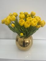 Bukiet rozkwitniętych tulipanów gumowych 7 sztuk Premium kolor ŻÓŁTY