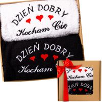 Prezent Komplet Zestaw Ręczników Walentynki Upominek Dla Par Żony Męża