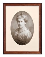 Ramka drewniana brązowa RETRO 30x40 Owalne tło