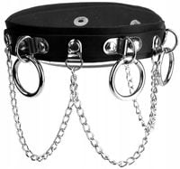 Punkowy czarny skórzany Naszyjnik gothic obroża