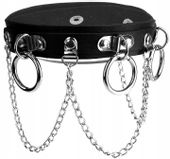 Punkowy czarny skórzany Naszyjnik gothic obroża