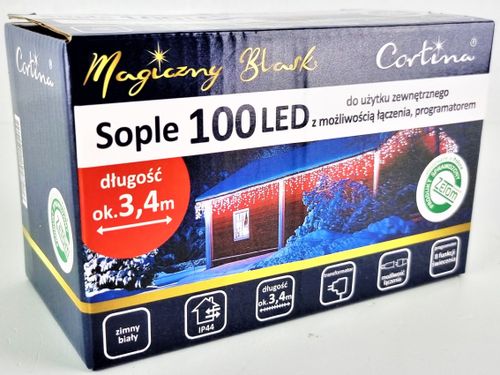 LAMPKI CHOINKOWE SOPLE 100 LED WEW/ZEW PROGRAMATOR na Arena.pl