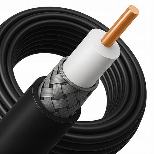 KABEL ANTENOWY KONCENTRYCZNY CZARNY ŻEL Cu PRZEWÓD ZEWNĘTRZNY ZIEMNY na Arena.pl