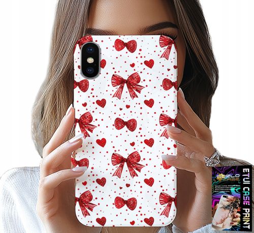 ETUI DO IPHONE XS MAX - CZERWONE WSTĄŻKI WSTĄŻKA MODNE WZORY na Arena.pl