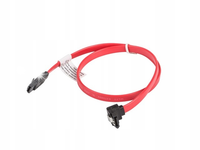 Kabel SATA Lanberg SATA-III DATA 0,5m metalowe zatrzaski kątowy