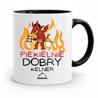 Dla Kelnera Kubek Czarny Piekielnie Dobry Kelner Z Nadrukiem Ze Zdjęciem