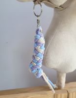 uwiąz dla hobby horse ze sznurka - fiolet/ błękit/ jasny beż