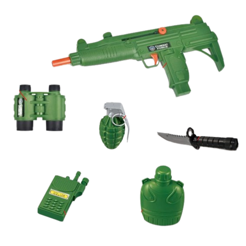 DUŻY ZESTAW WOJSKOWY KARABIN NÓŻ GRANAT KRÓTKOFALÓWKA BIDON ZABAWA W OJNĘ na Arena.pl