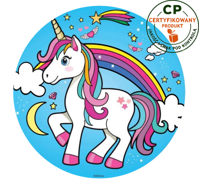 Opłatek na tort Jednorożec zdjęcie 1