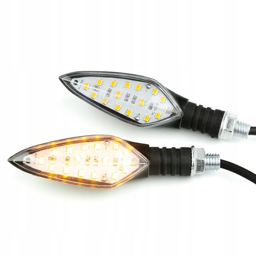 Kierunkowskazy LED 15 diod M10 homologacja czarne na Arena.pl