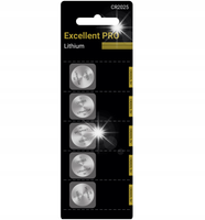 5× MOCNA BATERIA CR2025 LITHIUM EXCELLENT PRO 3V DO WAGI ZEGARKA ITP.