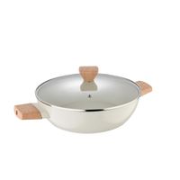 2X GARNEK MARMURKOWY PŁASKI 28cm Z POKRYWĄ BERGNER BG-34747 NATURALLY