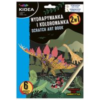 wydrapywanka i kolorowanka 2w1 dinozaury game kidea