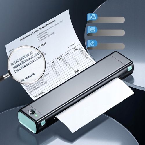 Przenośna termiczna drukarka Phomemo M08F bluetooth do dokumentów A4 tatuaż na Arena.pl