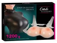 cottelli accessories silikonowe piersi na ramiączkach 1200g - regulowane