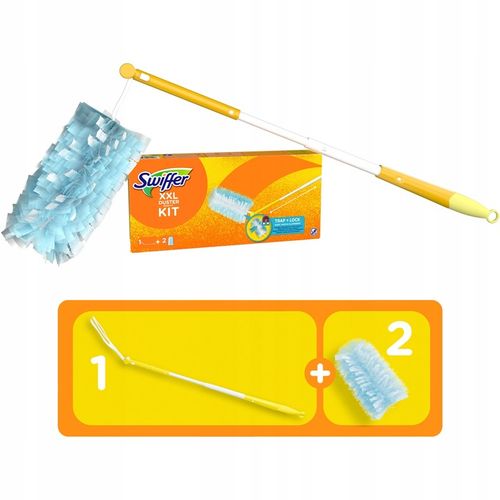 Swiffer Duster XXL Zestaw do Usuwania Kurzu Rączka i Wkłady 2 szt. + Gratis na Arena.pl