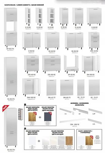 BELLA D-15/82 - SZAFKA DOLNA OTWARTA DĄB CRAFT na Arena.pl