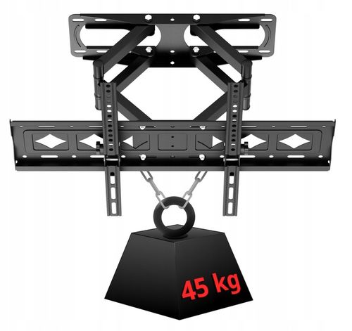 UCHWYT DO TELEWIZORA 32-85 CALI obrotowy EXTRA MOCNY DO 45KG wieszak TV hak na Arena.pl