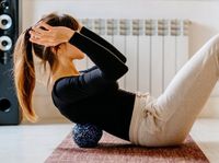 Zestaw wałek do masażu mini roller 2x piłka 2x duoball 6 elem. EPP REBEL