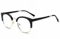 Okulary Półramki Kocie korekcyjne Zerówki Uniseks