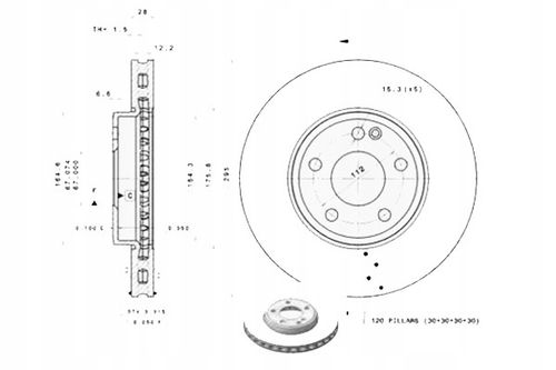 TARCZA HAM PRZOD 295X28 V BREMBO na Arena.pl