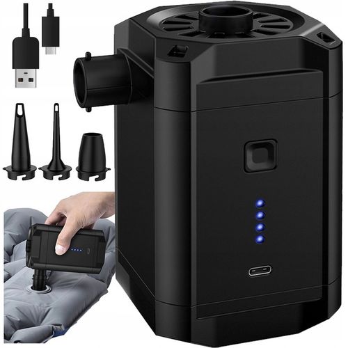 Pompka Elektryczna do Materaca Basenu Piłki Akumulatorowa USB-C +3 Końcówki na Arena.pl
