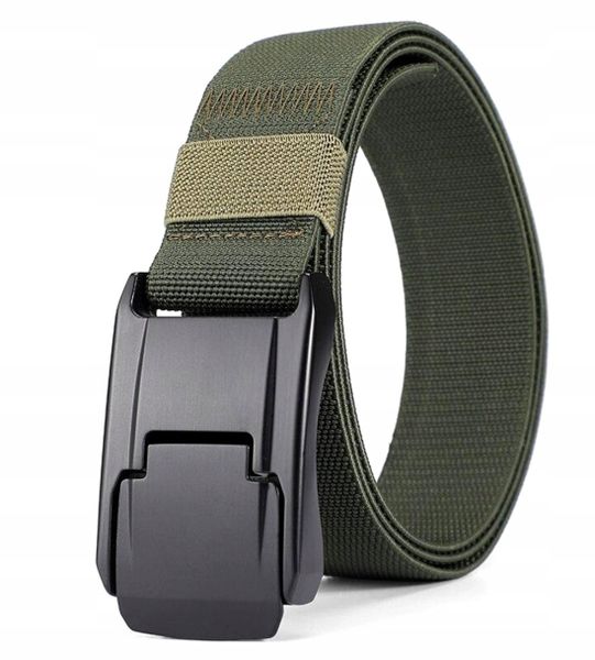 Parciany Elastyczny Taktyczny Pasek Klamra Automatyczna Damski Męski zdjęcie 5