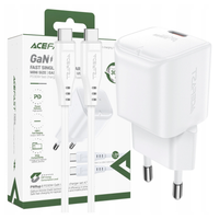ładowarka sieciowa acefast a77 mini pd 30w gan + kabel usb-c - biała