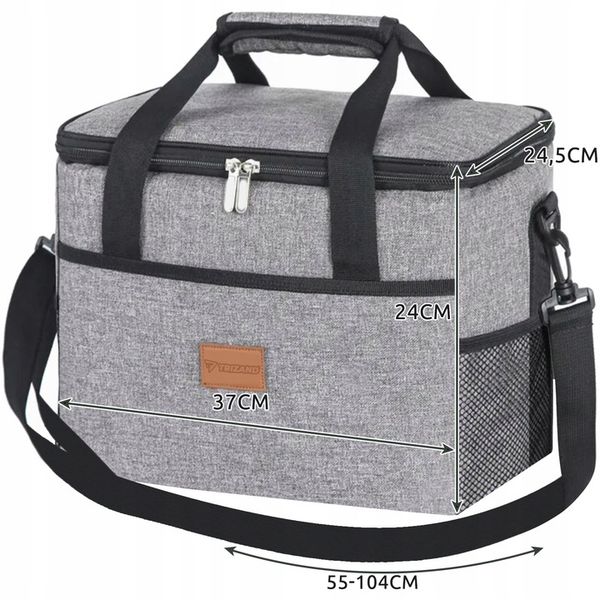 Torba Termiczna Plażowa Turystyczna na Jedzenie Izolacyjna Piknikowa 20l zdjęcie 8