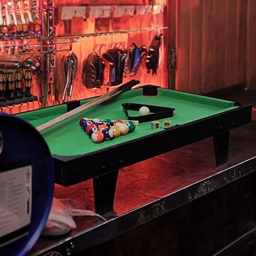 CZARNY MINI STÓŁ BILARDOWY POOL BILARD + AKCESORIA na Arena.pl