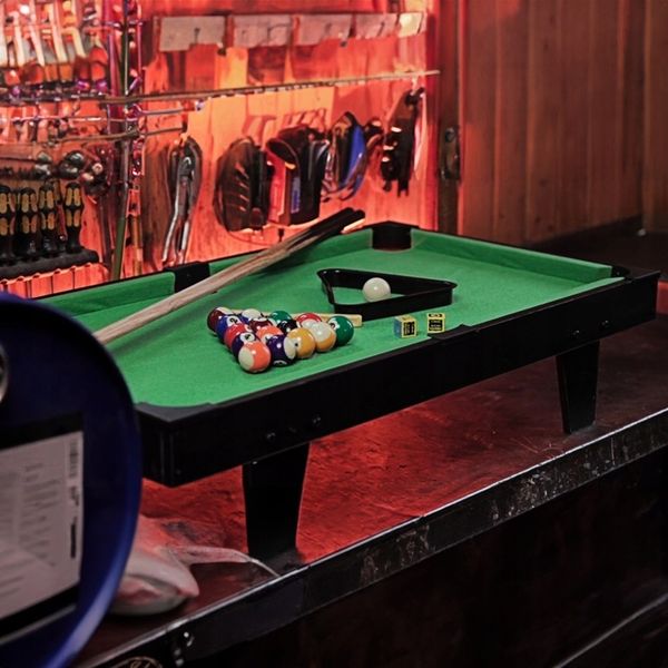 CZARNY MINI STÓŁ BILARDOWY POOL BILARD + AKCESORIA zdjęcie 4