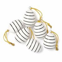 dekoracja drewniana do powieszenia jajko 6 szt. wielkanocne na wielkanoc