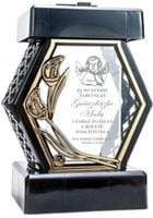 Znicz kapliczka szklana z GRAWEREM dla córki Wszystkich Świętych