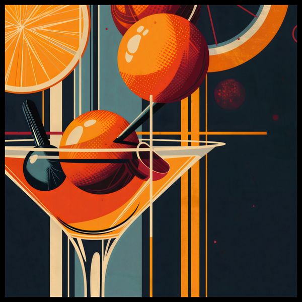 Plakat 90x90cm Koktajl w Stylu zdjęcie 2