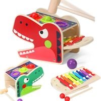 przebijak wbijak sorter cymbałki t-rex dinozaur jhtoy-564