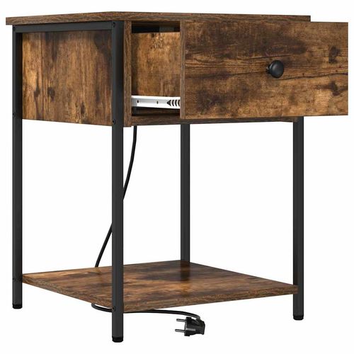 Szafka Nocna z szufladą 2 pcs Wędzony dąb 42 x 41 x 56 cm na Arena.pl