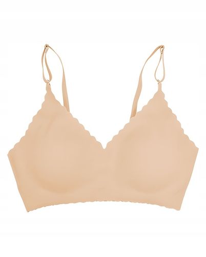 BIUSTONOSZ BEZSZWOWY Stanik Bez Zapięcia Haftek na Prezent Niewidoczny Beż na Arena.pl