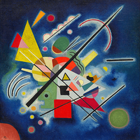 Reprodukcje obrazów Blue Painting - Wassily Kandinsky Rozmiar - 50x50