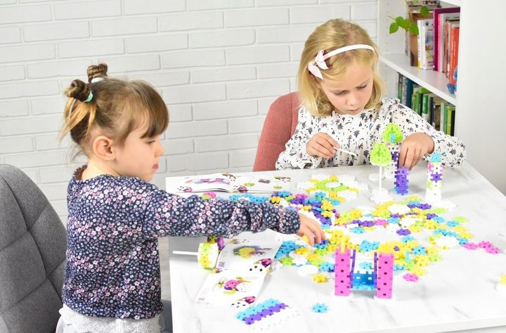 KLOCKI KONSTRUKCYJNE WAFLE MELI Basic Constructor PINK 400 el PUZZLE GOFRY zdjęcie 12
