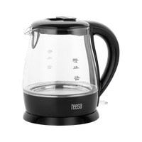 CZAJNIK ELEKTRYCZNY TEESA TSA1030B SZKLANY 1650W CZARNY 1L